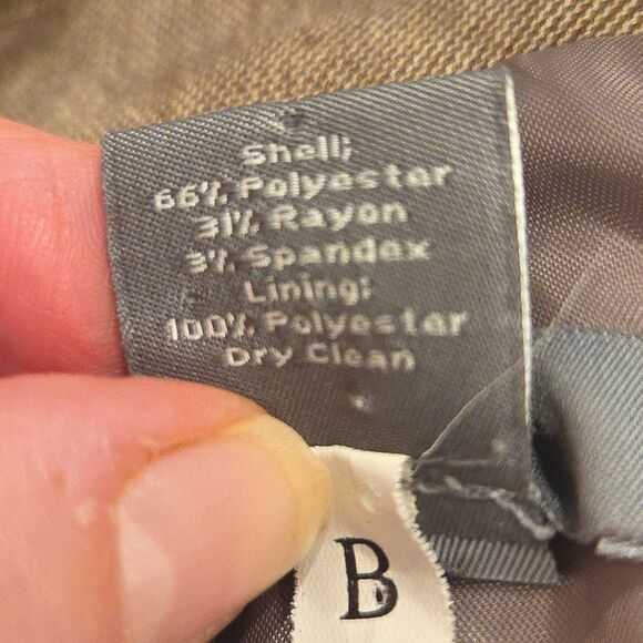 Ann Taylor Petites Taupe Tan Tweed 3 Button Lined Blazer Jacket Size 2P - Picture 9 of 9